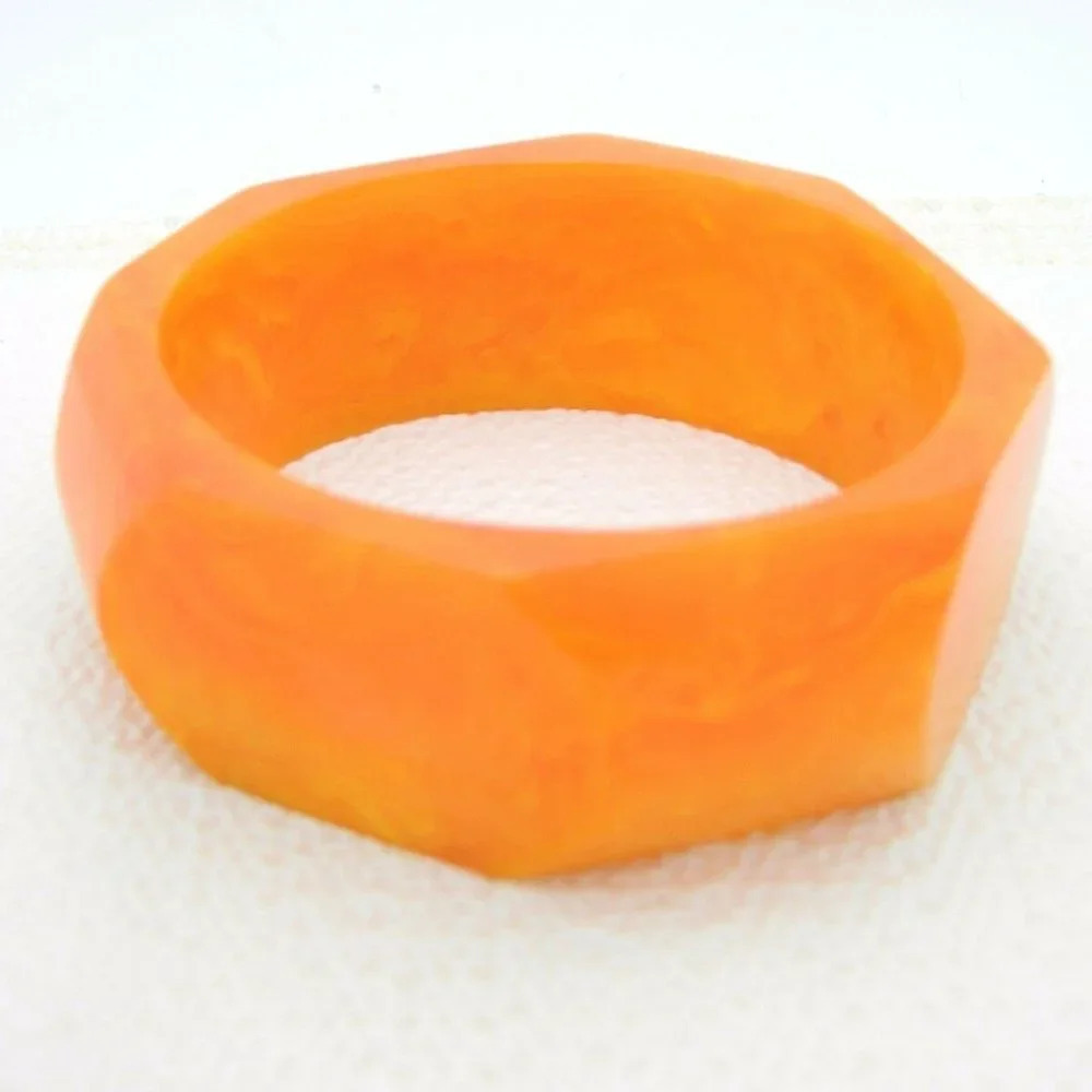 Coldwater Creek Sunrise Bangle Acrylic Orange